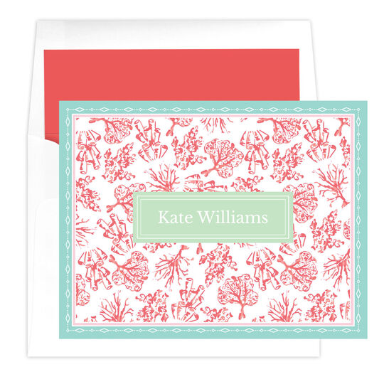 Sea Coral Folded Note Cards